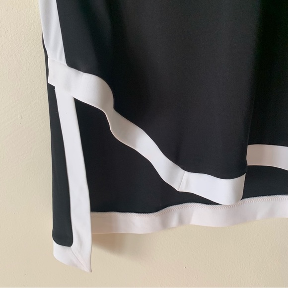 Joseph Ribkoff Black and White Tunic Asymmetrical Hem Size 10 - Picture 9 of 13